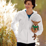 DryBlend® Adult Full-Zip Hooded Sweatshirt 12600 LEDD