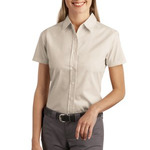 Ladies Short Sleeve Easy Care, Soil Resistant Shirt