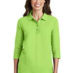 Port Authority® - Ladies Silk Touch™ 3/4-Sleeve Polo. L562