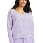 Ladies Beach Wash ® Cloud Tie Dye V Neck Sweatshirt